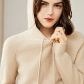 Women's 100% Pure Cashmere Warm Sweater Hoodie